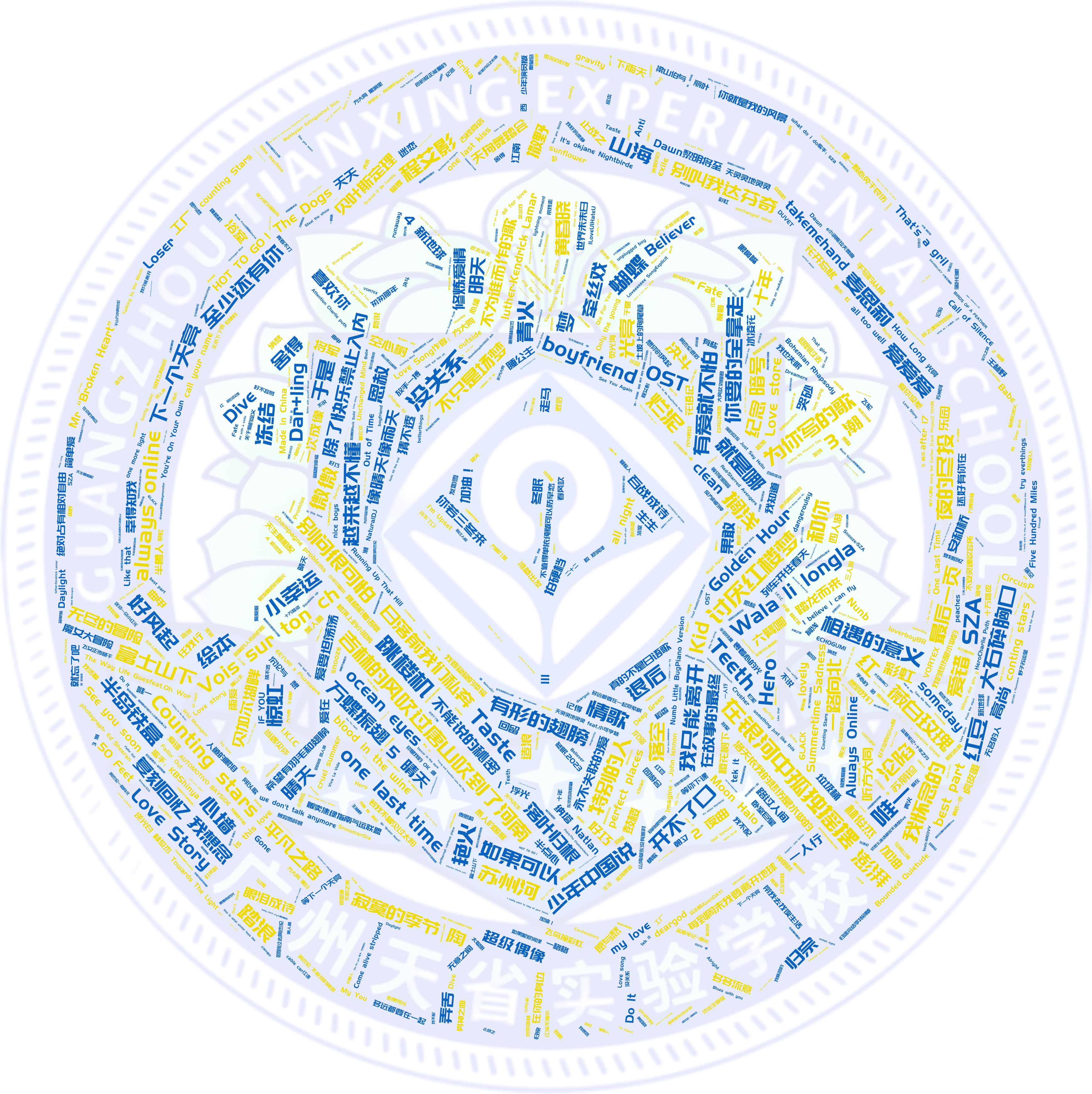 四月份歌手词云